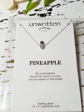 Unwritten Sterling Silver Pineapple Pendant Necklace